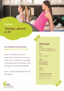 Poster Cursus Zwanger, gezond en fit - Schagen 18 augustus 2020